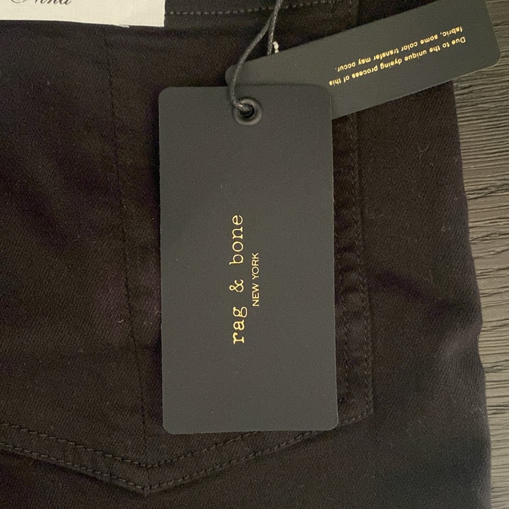 NWT Rag and Bone Black High Rise Ankle Flare  Jeans lowest price no offers - Picture 5 of 14